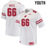 Youth Wisconsin Badgers NCAA #66 Nolan Rucci White Authentic Under Armour Stitched College Football Jersey JN31I14GF